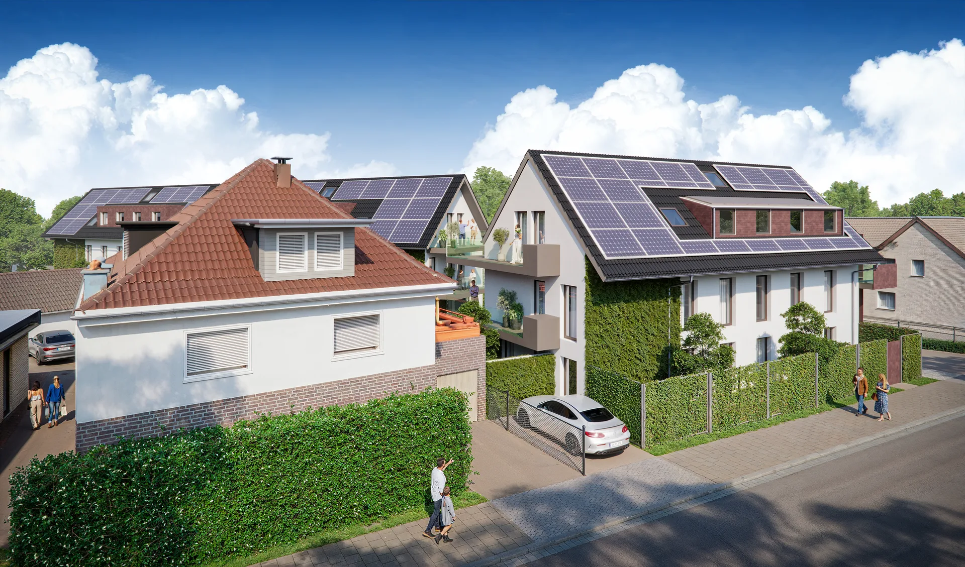 Straßenansicht — geplantes Ensemble